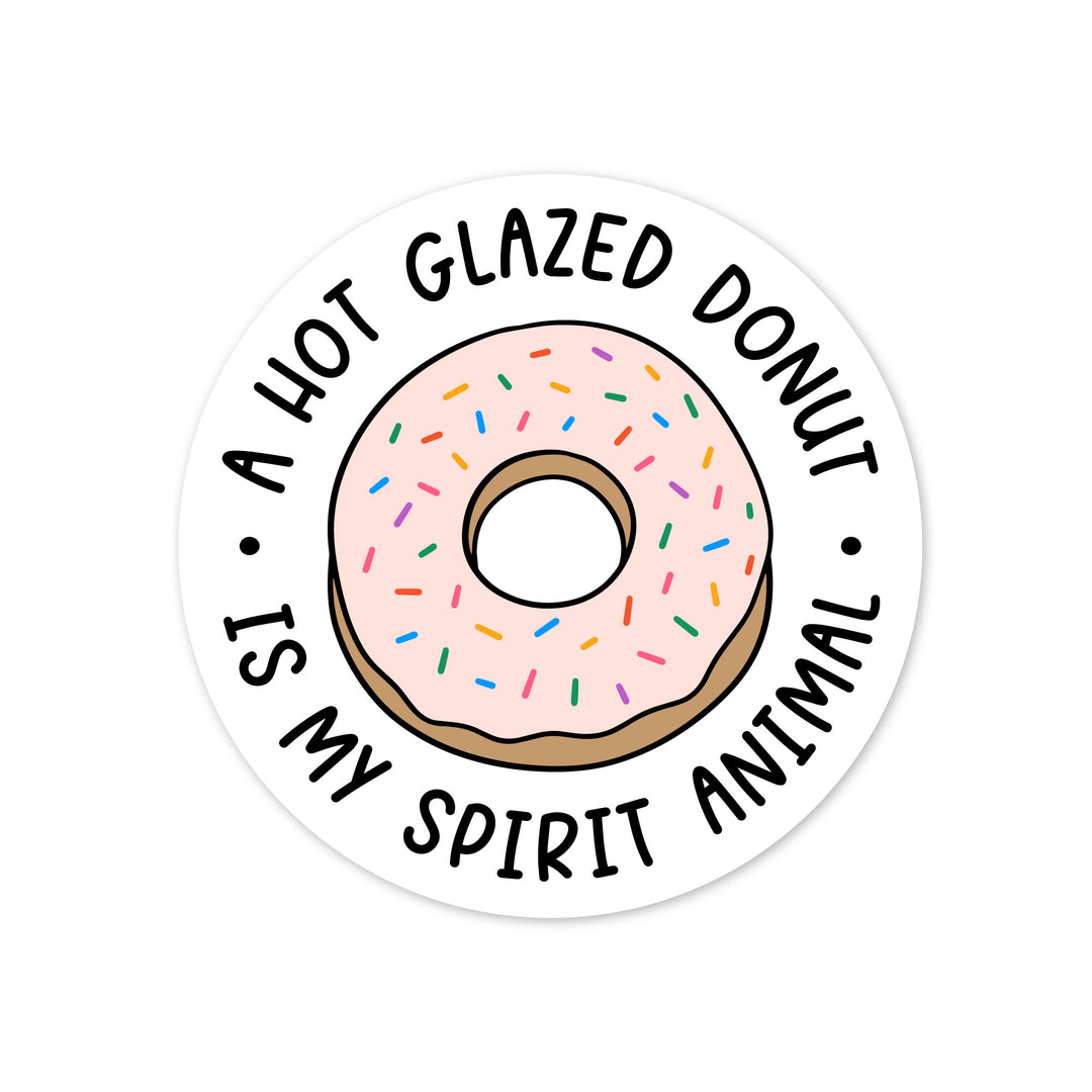 Hot Glazed Spirit Animal Donut Sticker