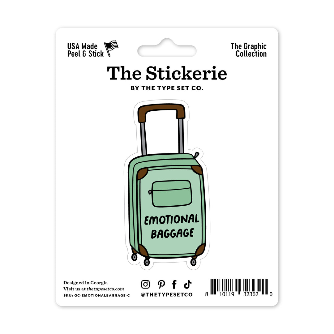 Emotional Baggage Roller Bag Suitcase Sticker