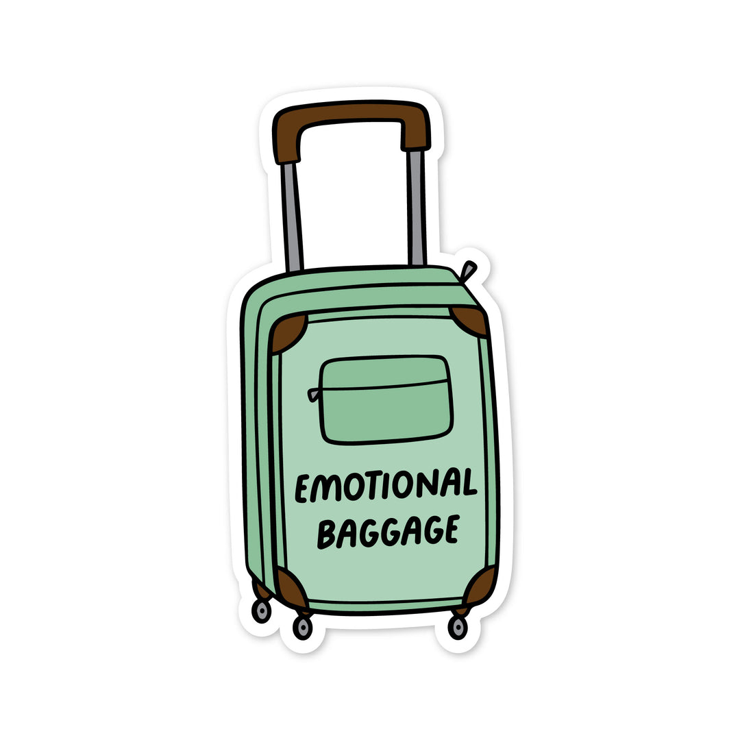 Emotional Baggage Roller Bag Suitcase Sticker