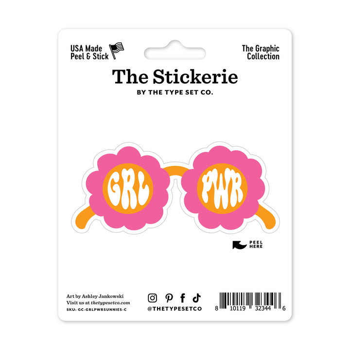 GRL PWR Flower Sunnies Sticker