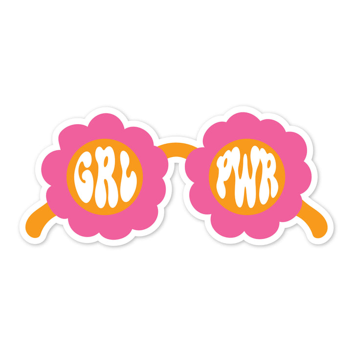 GRL PWR Flower Sunnies Sticker