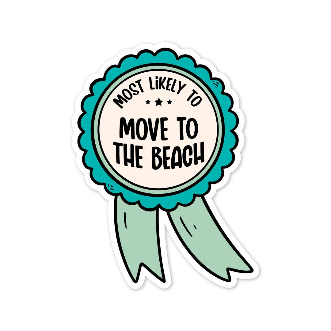 Most Likely to Move to the Beach Sticker