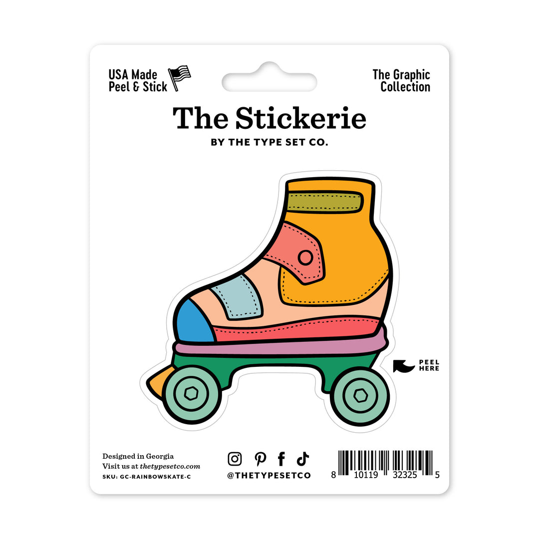 Rainbow Rollerskate Sticker