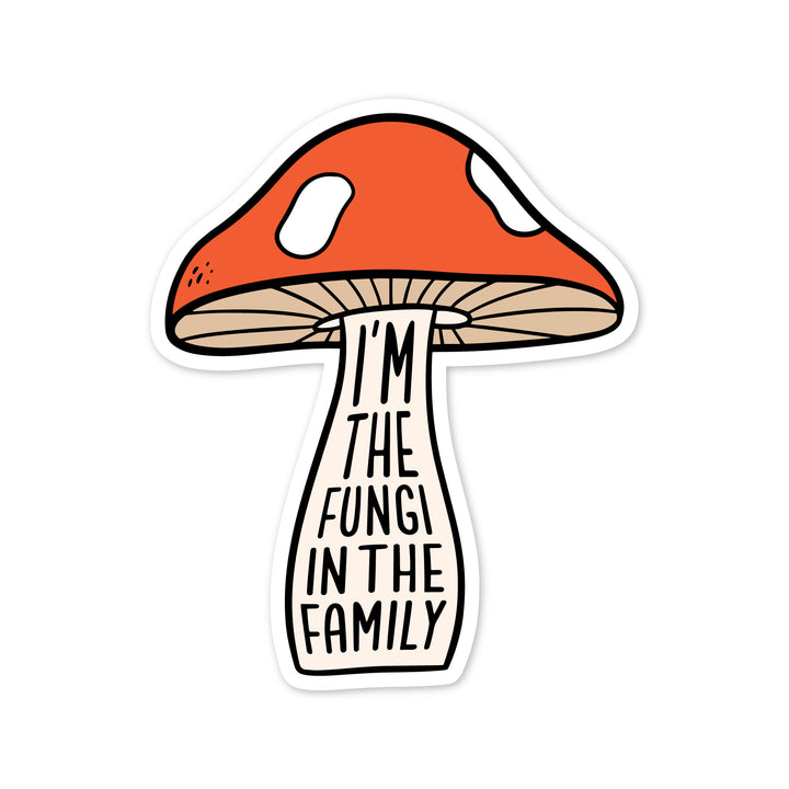 Fungi in the Family Mushroom Sticker