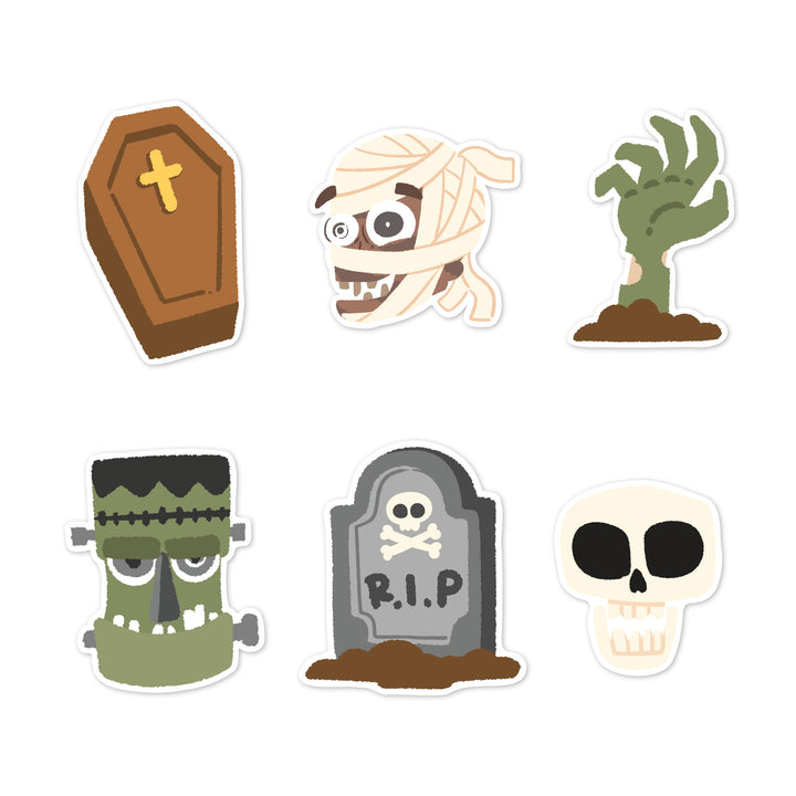 Dearly Departed Halloween Decor Magnets