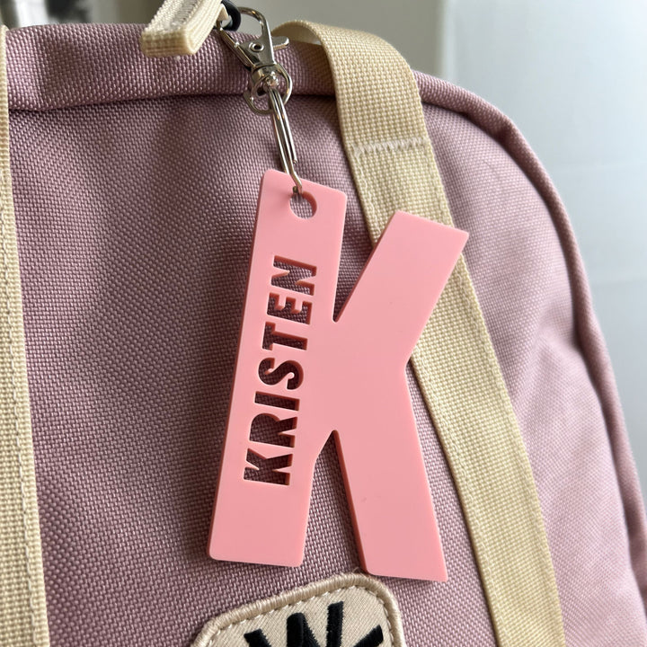 Personalized Initial Name Backpack Keychain