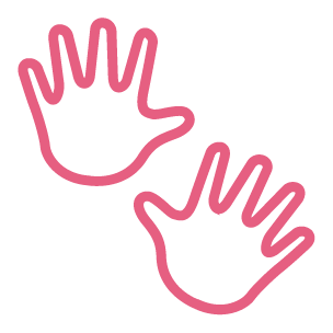 Two Little Hands Pink Icon