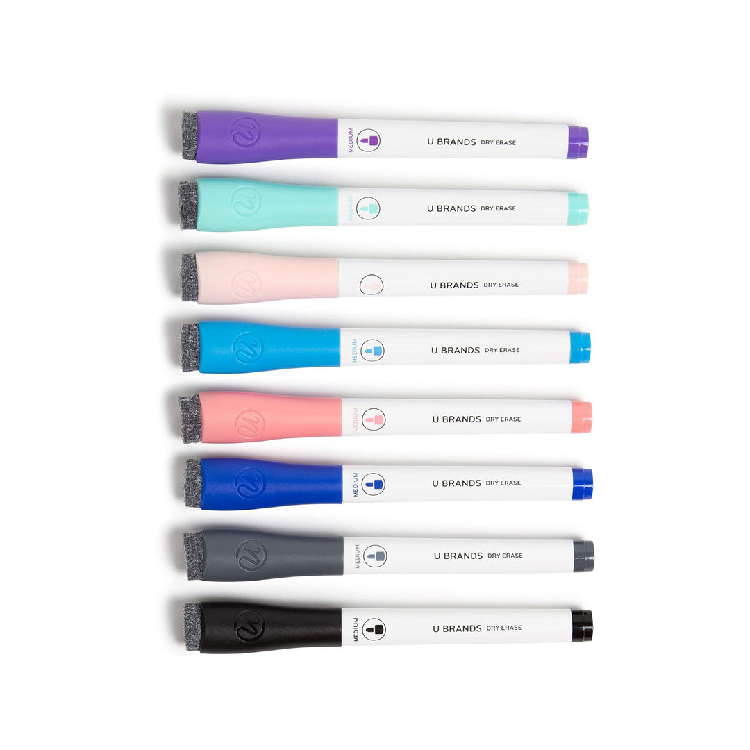 Assorted Pastel Medium Tip Dry-Erase Markers, Set of 8