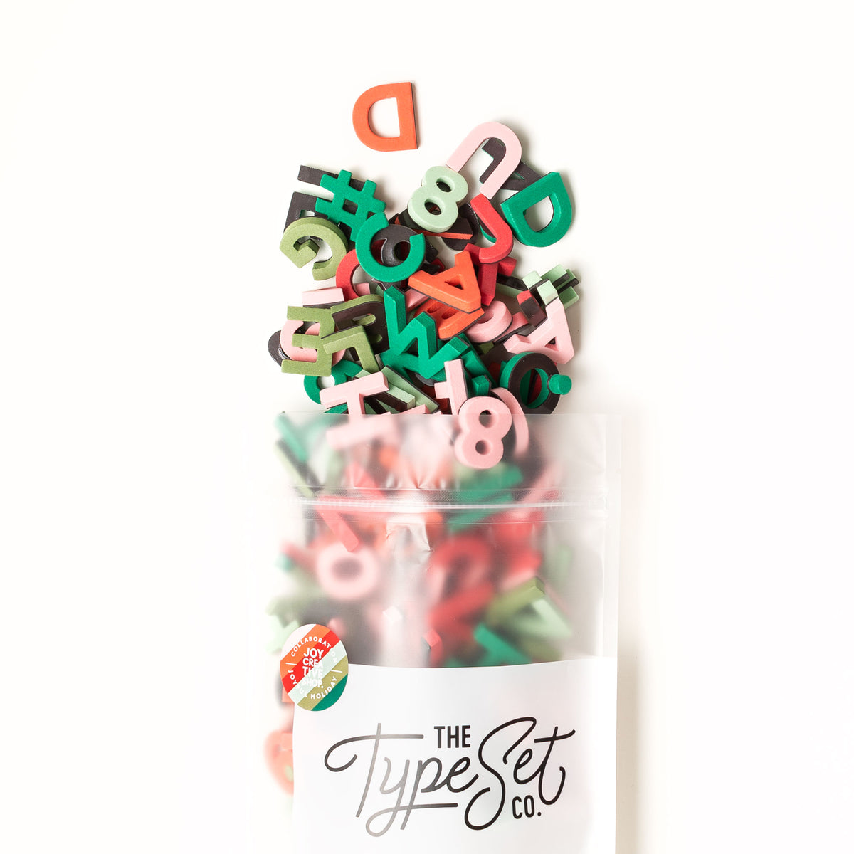 1" 200pc Joyful Holiday Rainbow Magnetic Uppercase Letters & Numbers • TTSC x Joy Creative Shop Collab