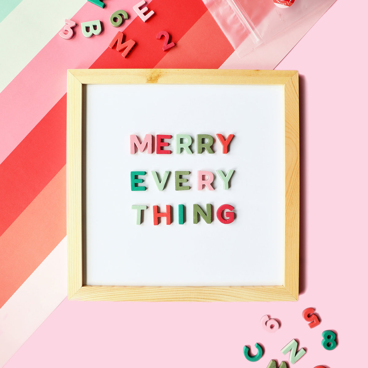 1" 200pc Joyful Holiday Rainbow Magnetic Uppercase Letters & Numbers • TTSC x Joy Creative Shop Collab
