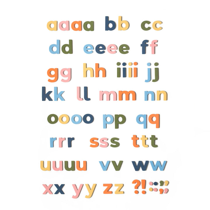 2" 75pc Rainbow Mod Lowercase Magnetic Letters