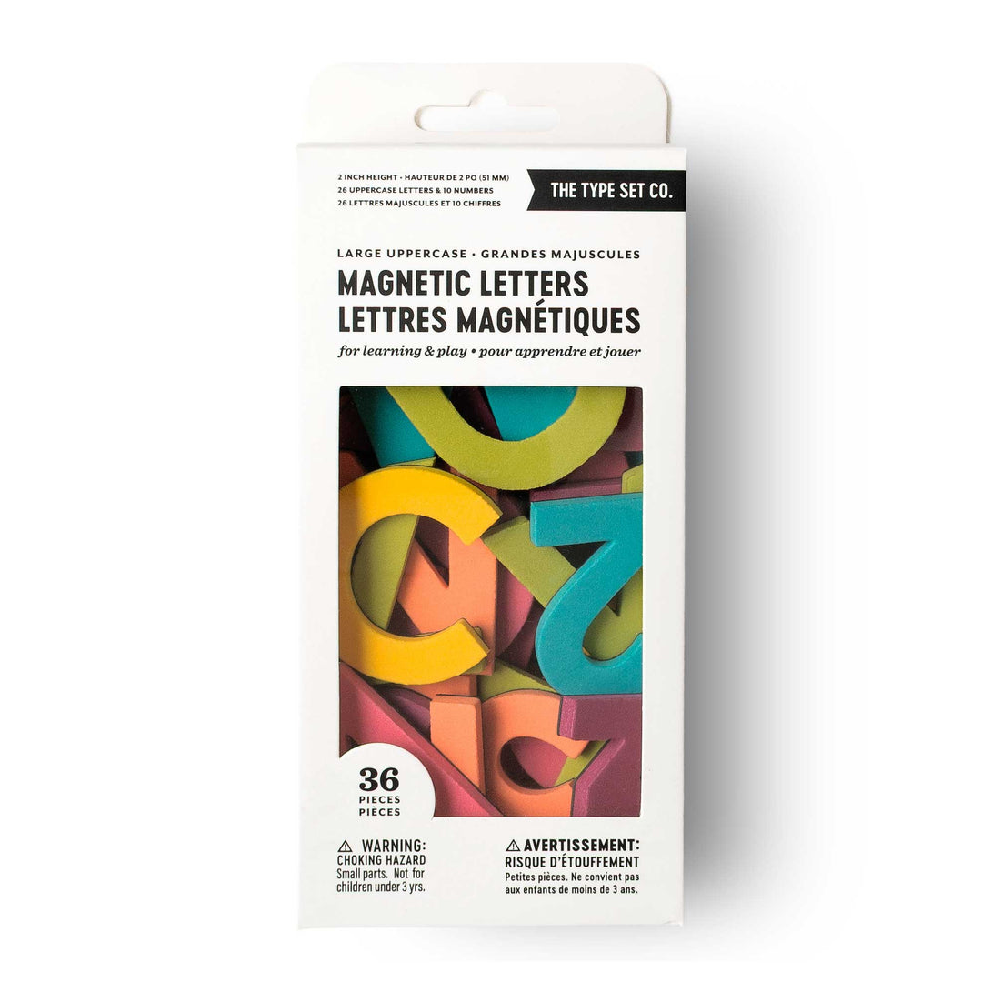 2" 36pc Rainbow Pop Uppercase Magnetic Letters & Numbers