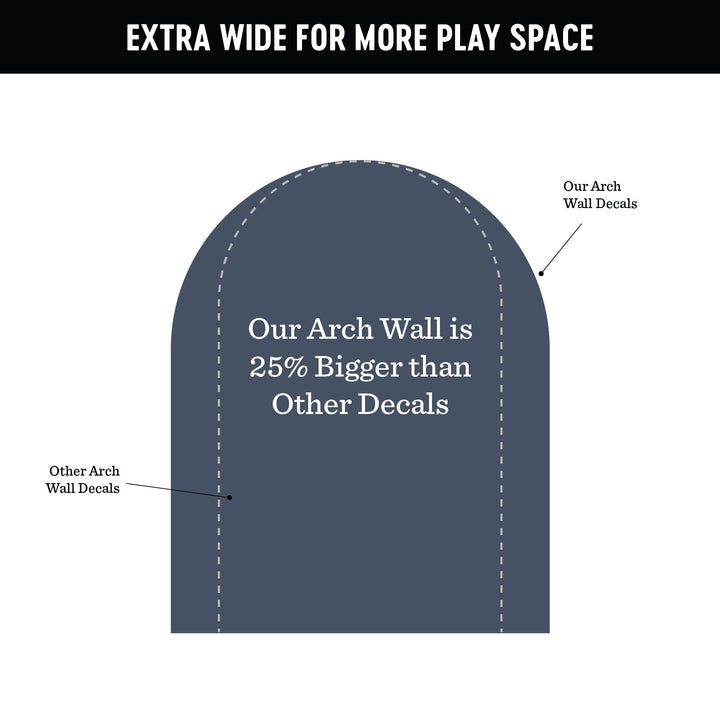 Arch Magnetic Wall Decal in Blue Slate