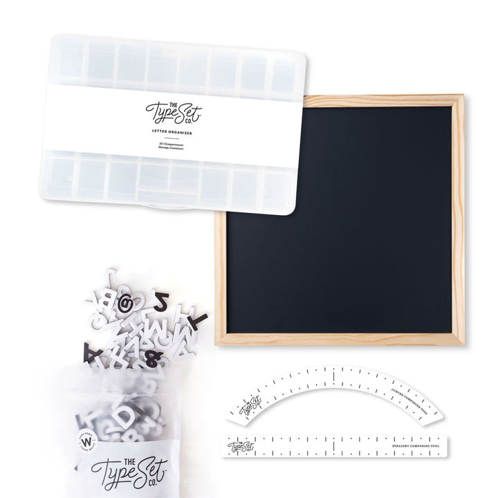 The Statement Letter Board Gift Bundle (White on Black)