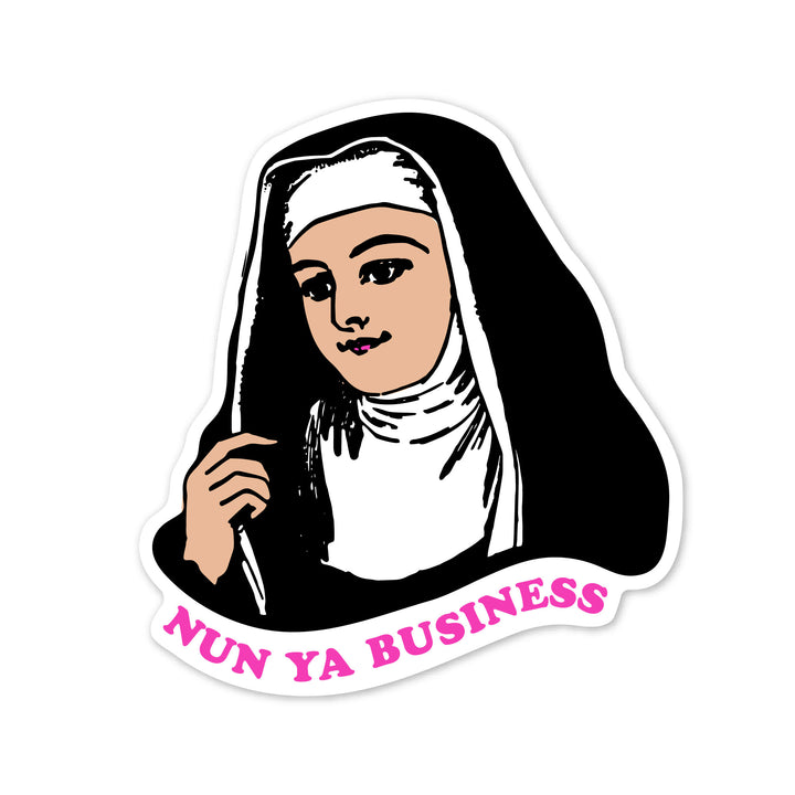 Vintage Nun Ya Business Sticker