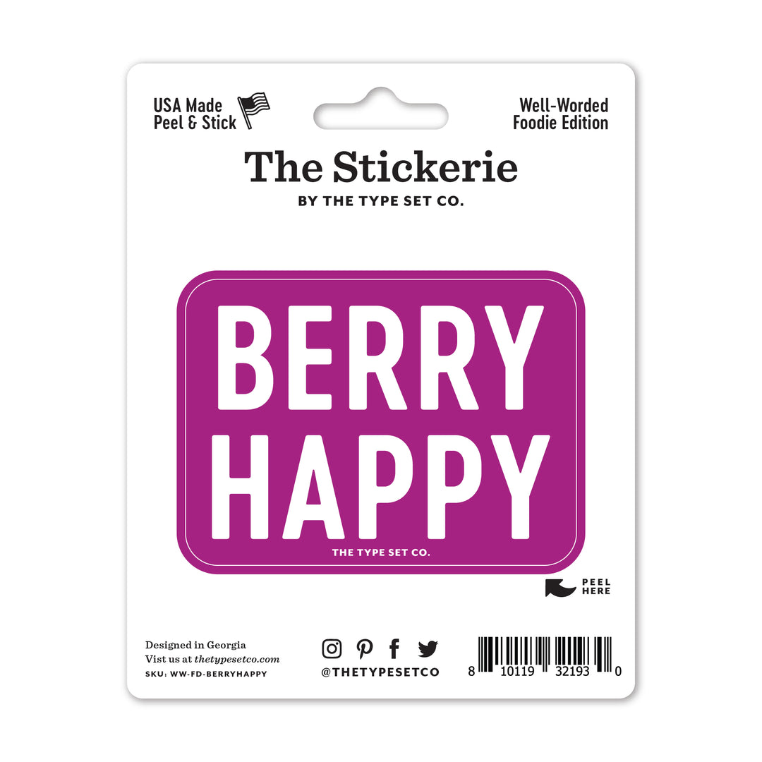 "Berry Happy" Vinyl Sticker