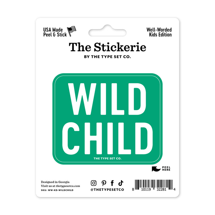 "Wild Child" Vinyl Sticker