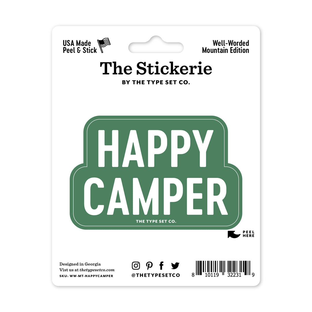 "Happy Camper" Vinyl Sticker