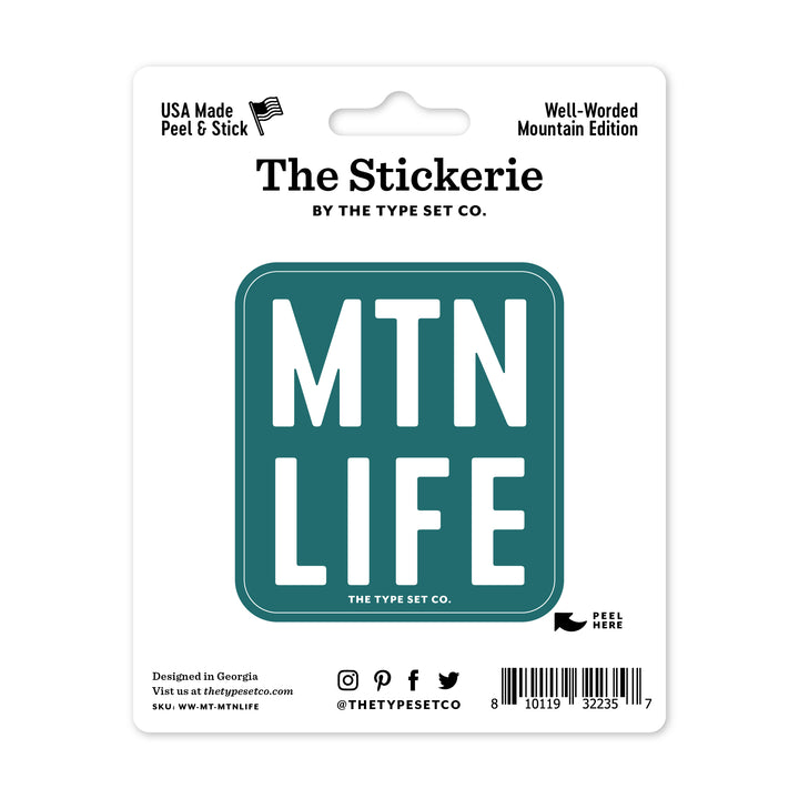 "Mtn Life" Vinyl Sticker