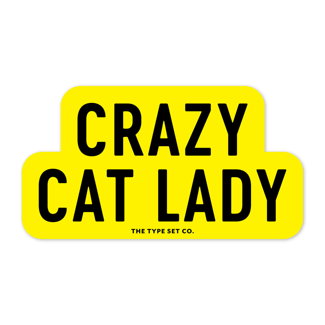 "Crazy Cat Lady" Vinyl Sticker