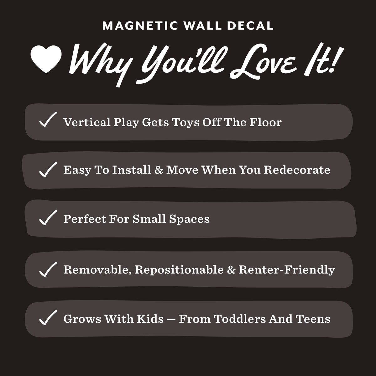 Mini House Magnetic Wall Decal in Inky Black - Limited Edition