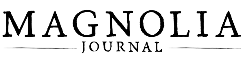 Logo of Magnolia Journal with black text on a white background