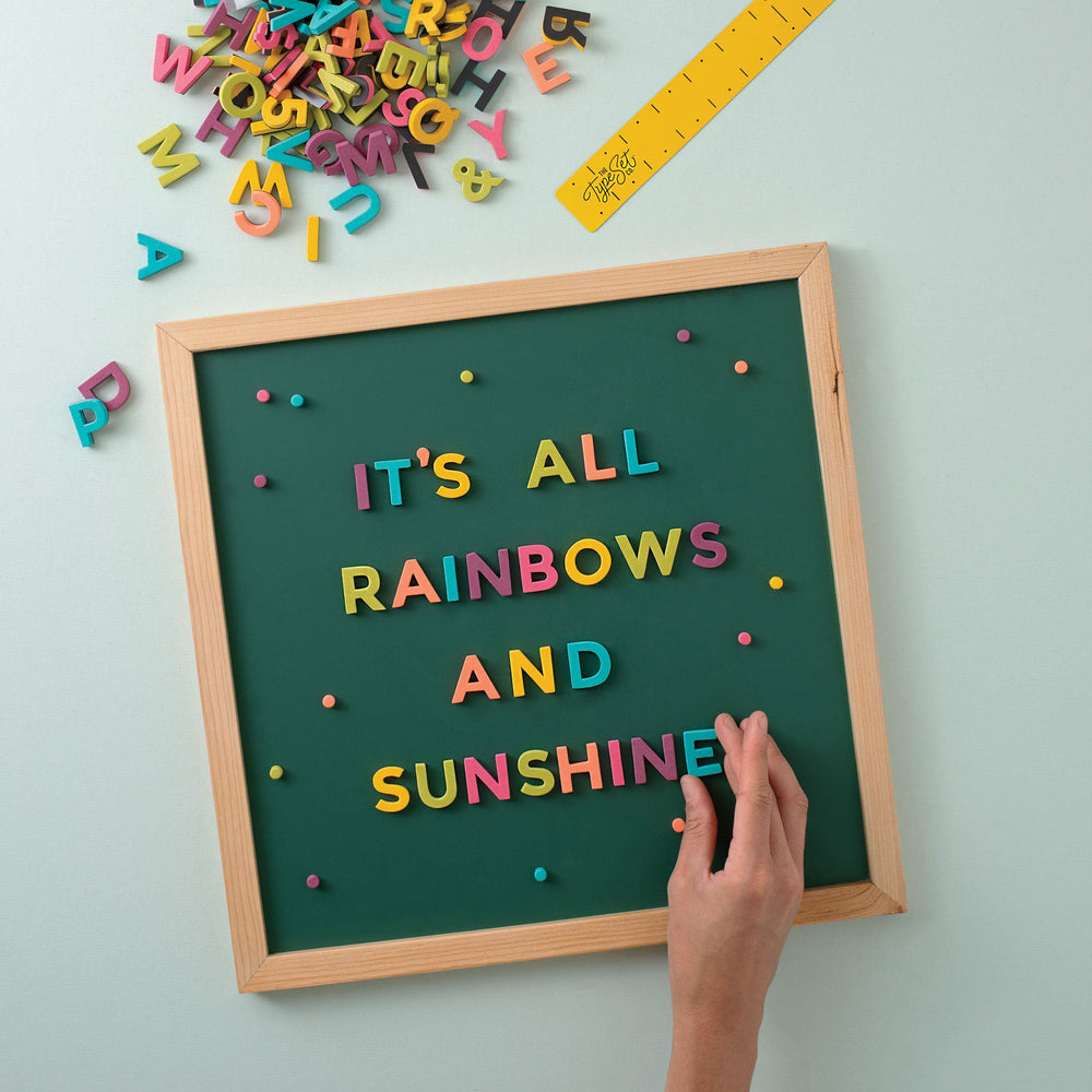 Colored Letter R Magnets Modern Rainbow Fridge Magnet Letters – The Type Set Co.