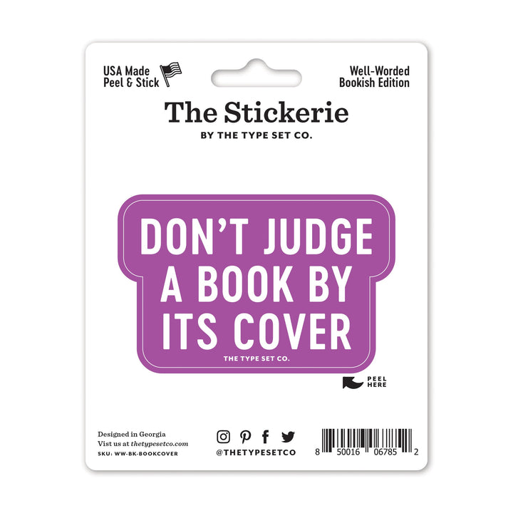 "Don't judge a book by its cover" Sticker