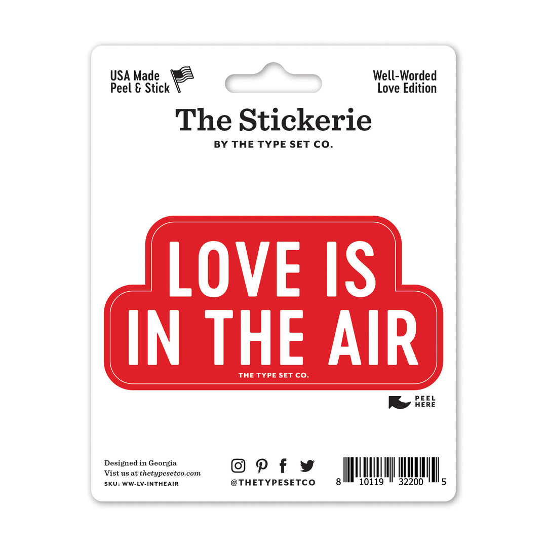 "Love is in the air" Sticker