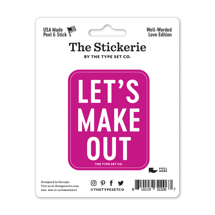 "Let's make out" Sticker