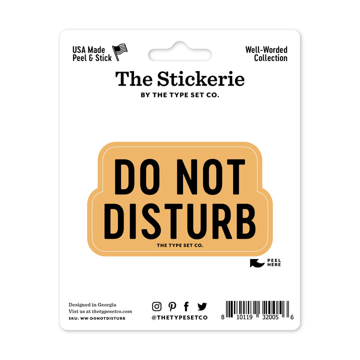 "Do Not Disturb" Sticker
