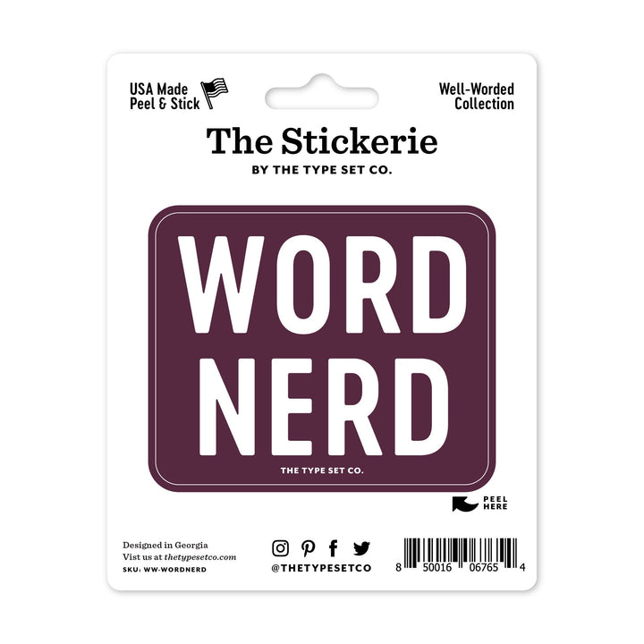 "Word Nerd" Sticker