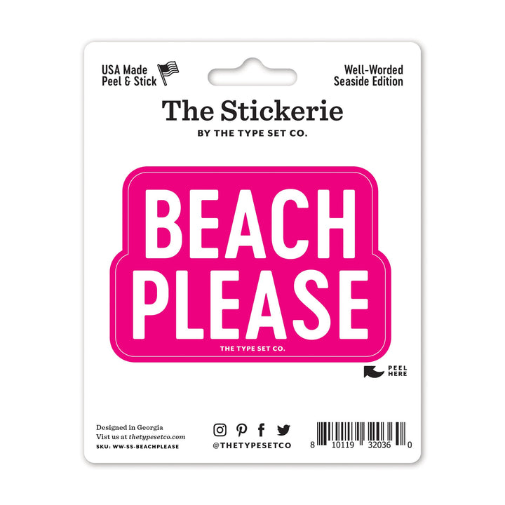 "Beach Please" Sticker